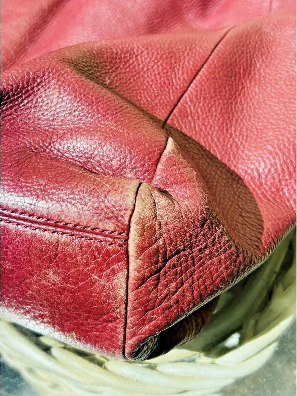 Vtg MARC by MARC JACOBS Classic Q Francesca Pebbled Leather Designer Lux Bag Y2K - Picture 12 of 15